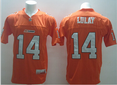 CFL BC Lions #14 Travis Lulay Orange Jersey
